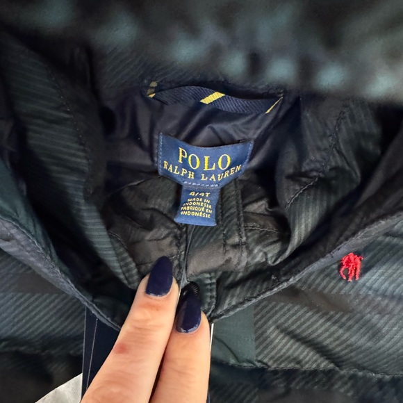 NWT Polo Ralph Lauren Boys plaid puffer jacket 4T - Picture 5 of 6